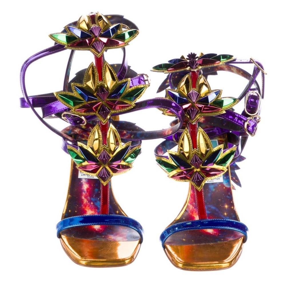 Christian Louboutin Multi Color Gladiator Heels